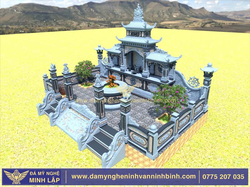 mẫu khu lăng mộ đá xanh đen đẹp ninh bình 2 mẫu khu lăng mộ đá xanh đen đẹp ninh bình 2