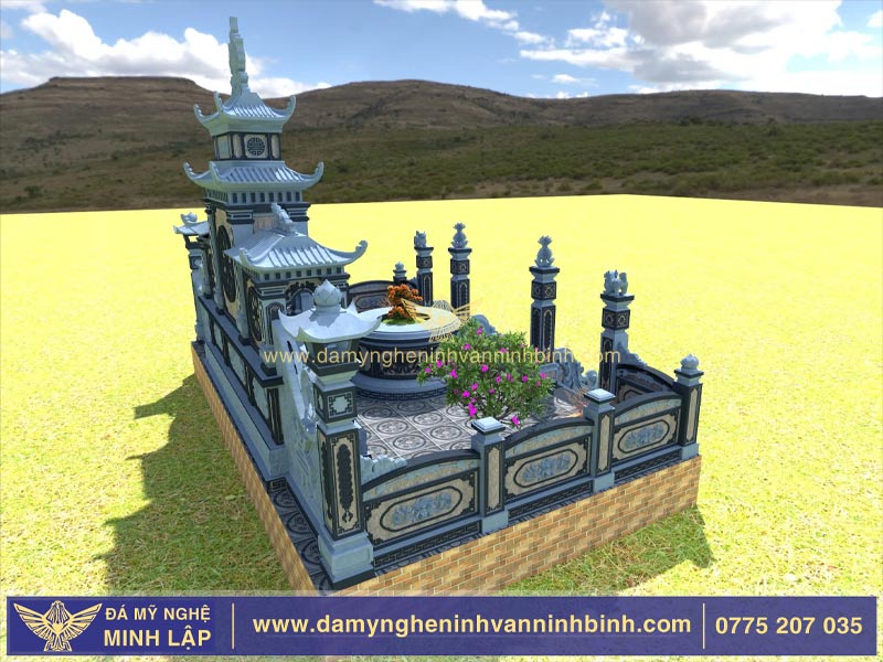 mẫu khu lăng mộ đá xanh đen đẹp ninh bình 7 mẫu khu lăng mộ đá xanh đen đẹp ninh bình 7